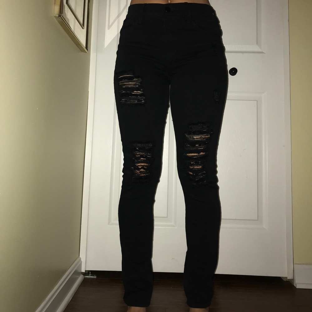 Express Black distressed jeans